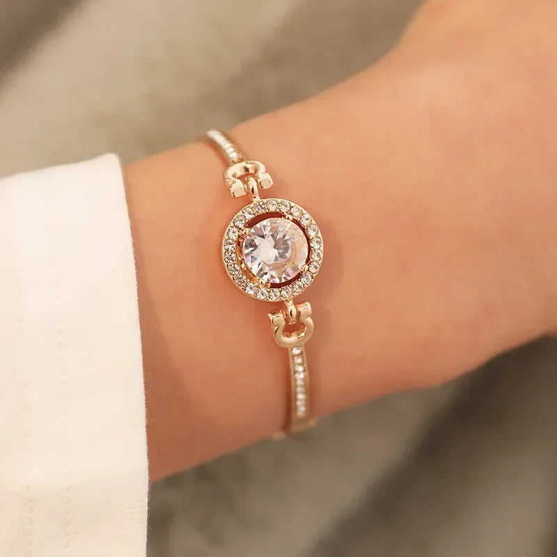 Luxury Round Zircon Adjustable Bracelet