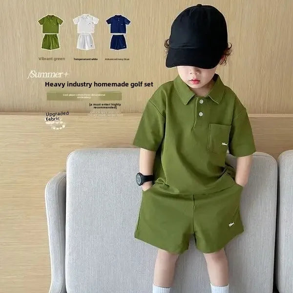 Boys' Sporty Short Sleeve & Pants Set
