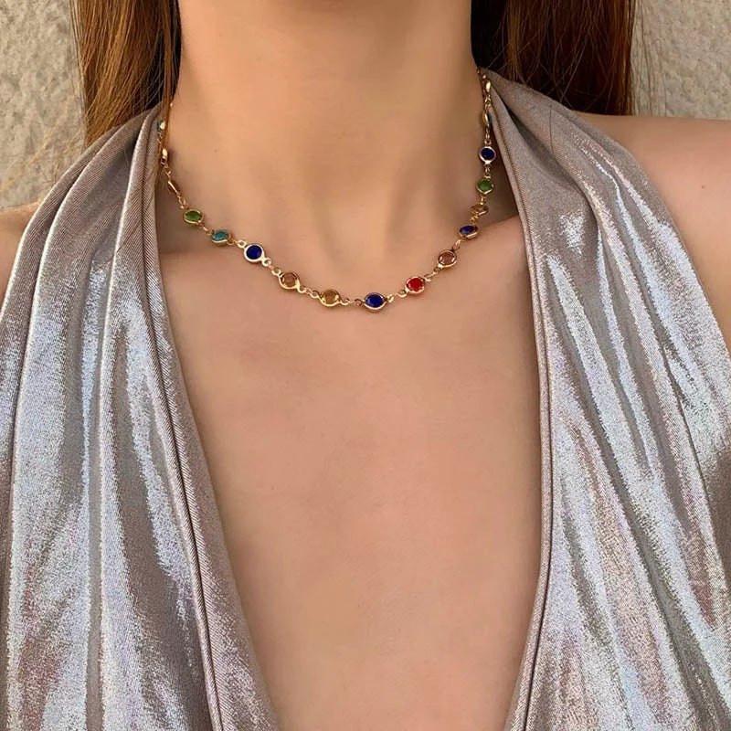 Bohemian Colorful Y-Shaped Necklace