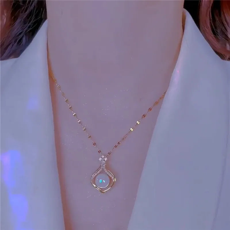 Double Love Pendant Multi-Layer Necklace