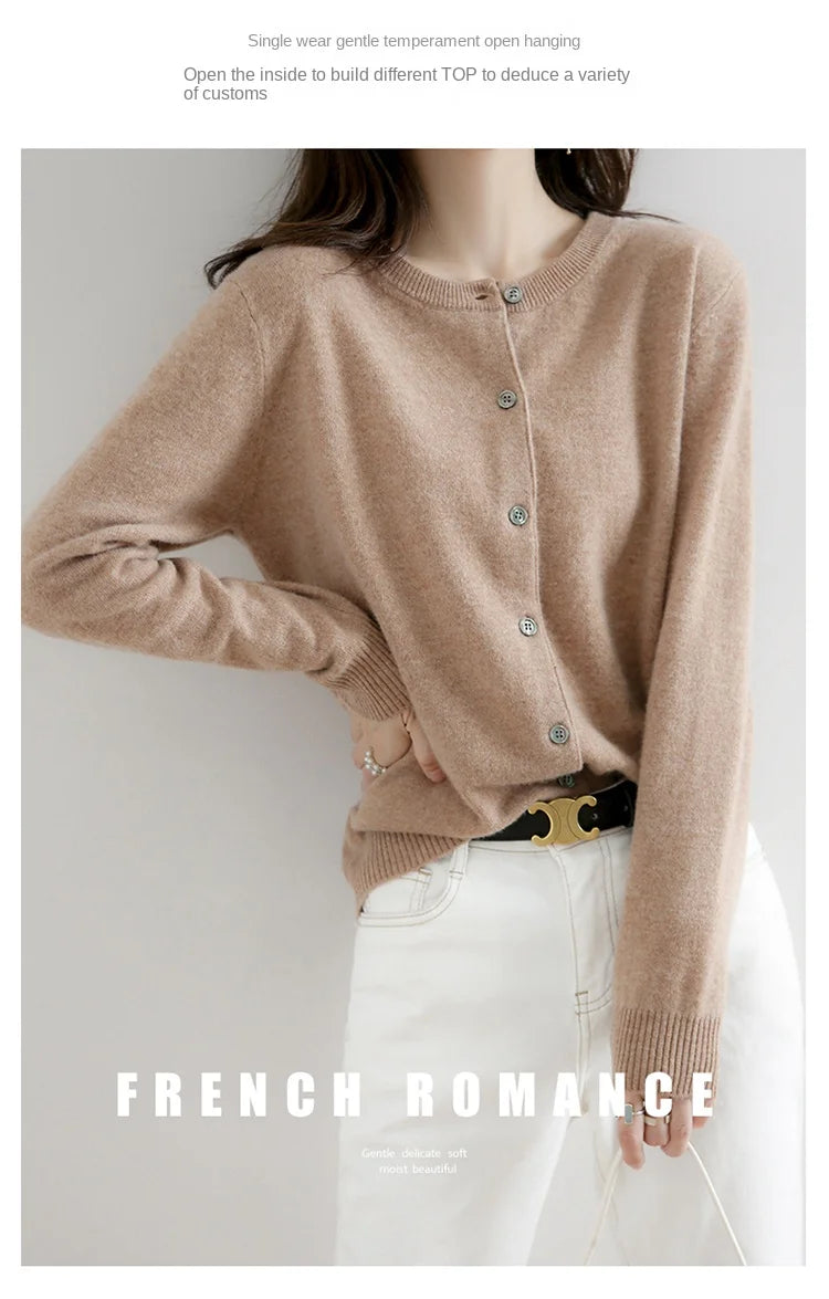 Worsted Spring & Autumn Women's Cardigan