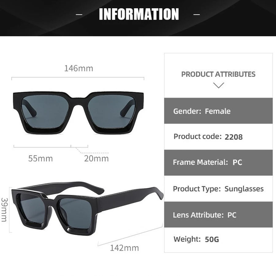 Vintage Small Square Sunglasses Unisex UV400