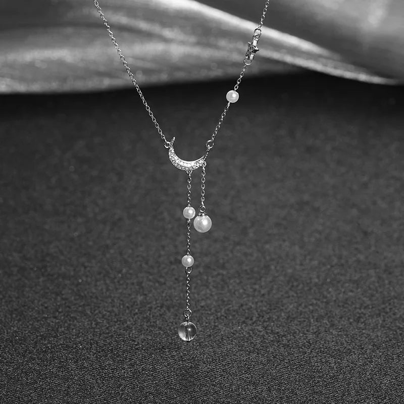 925 Sterling Silver Star Moon Necklace