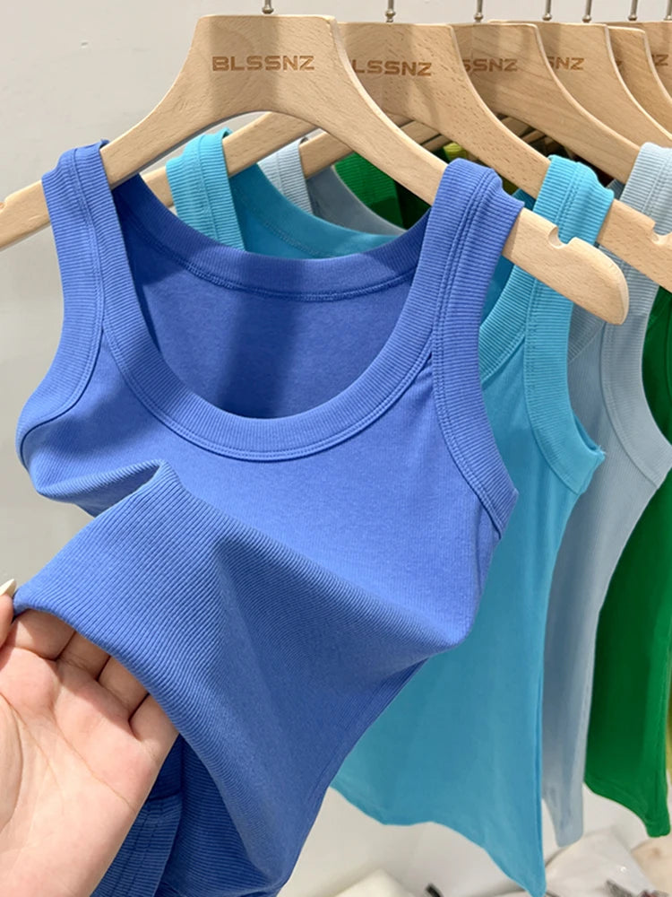 Women’s Ribbed Round Neck Tank Top