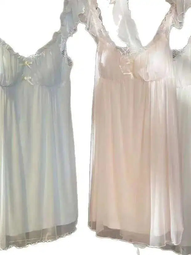 Sexy Dress Elegant Chaming For Women In Spring And Summer Thin Sleeveless Short Lace Sexy With Chest Cushion Sweet Princess DDJ8