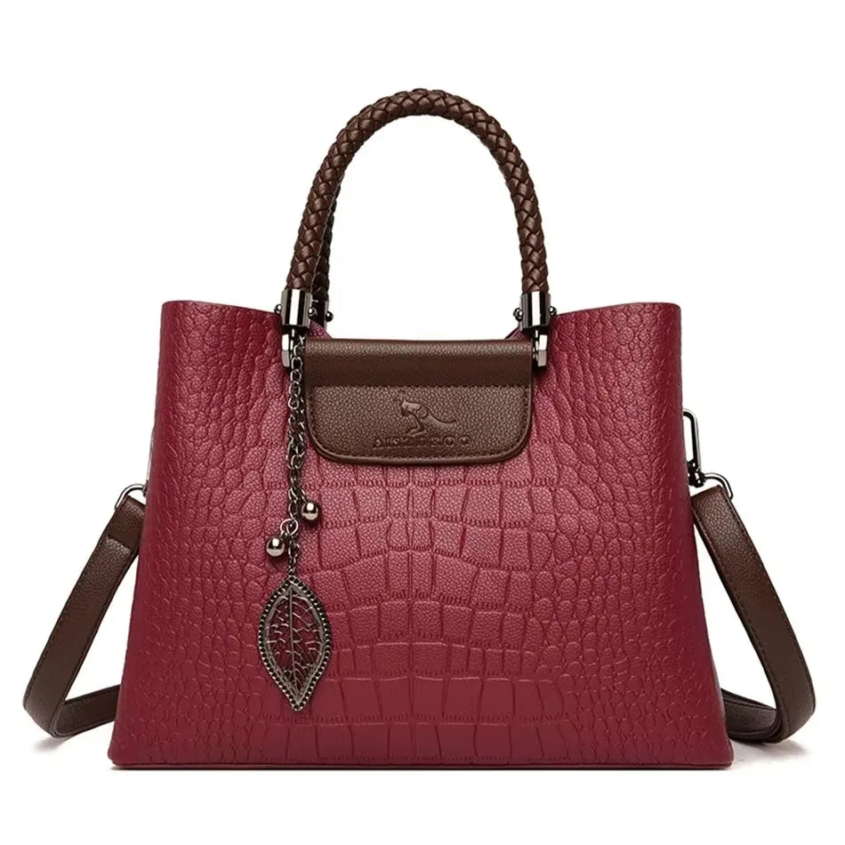 Luxury Print Leather Women’s Shoulder Bag