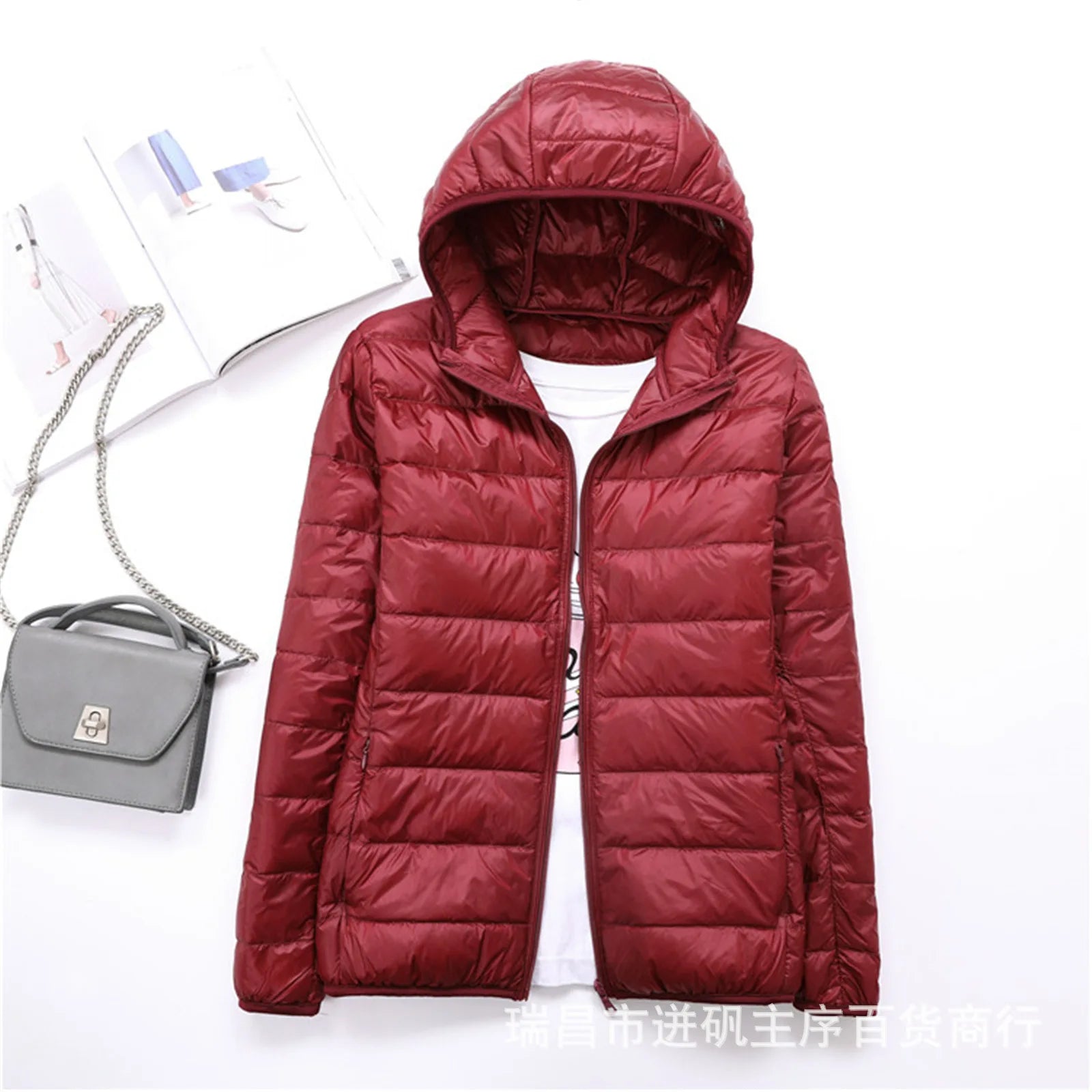 Women's Hooded Zipper Cotton Jacket