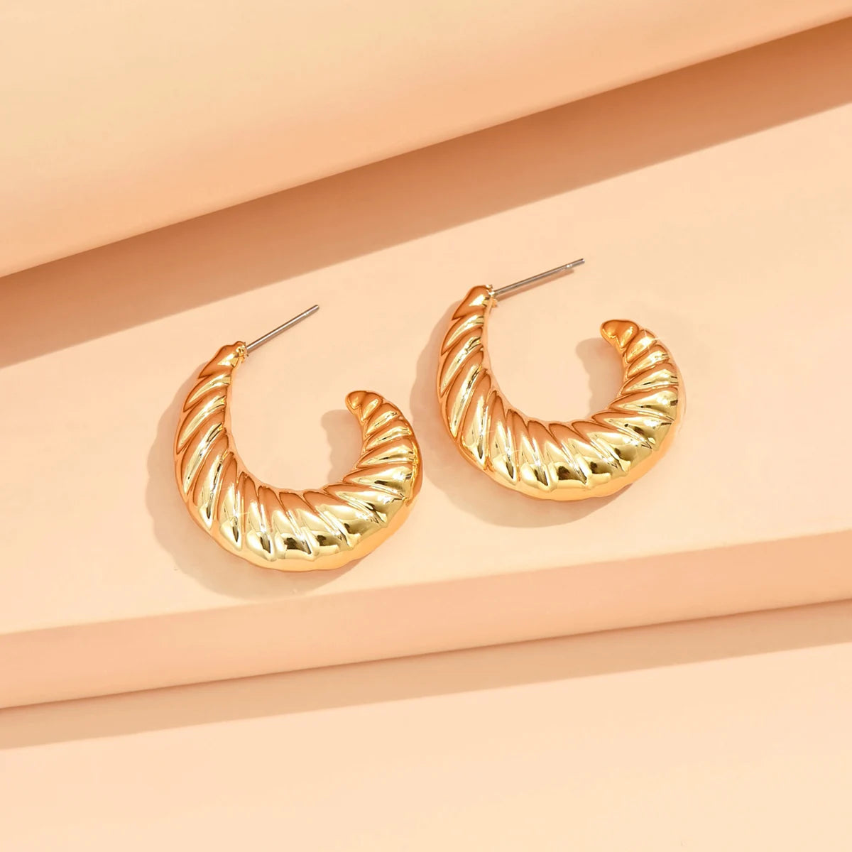 Geometric Irregular Metallic Earrings