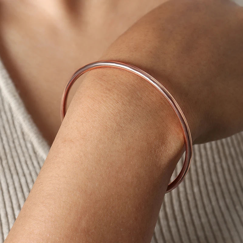 Stainless Steel Gold Round Minimalist Bracelet