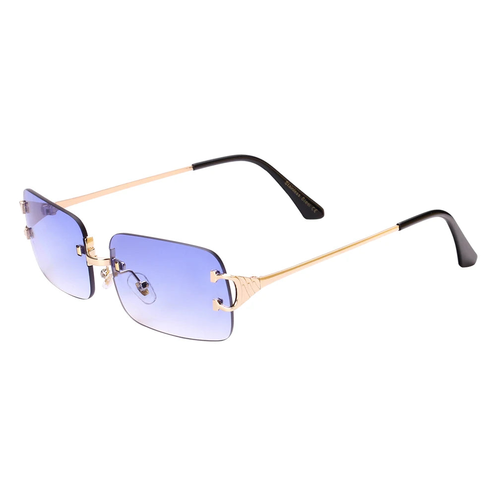 Ruiao 2025 Rimless Square UV400 Sunglasses
