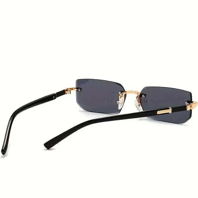 Rimless Rectangle Sunglasses for Men & Women