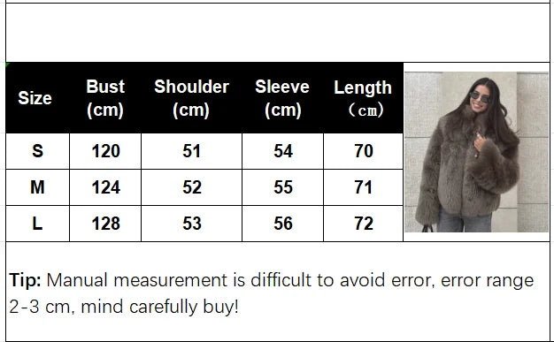 Winter Warm Thick Women Faux Fur Coats