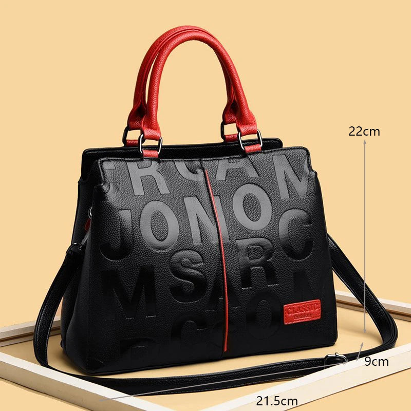 PU Leather Luxury Crossbody Tote Bag