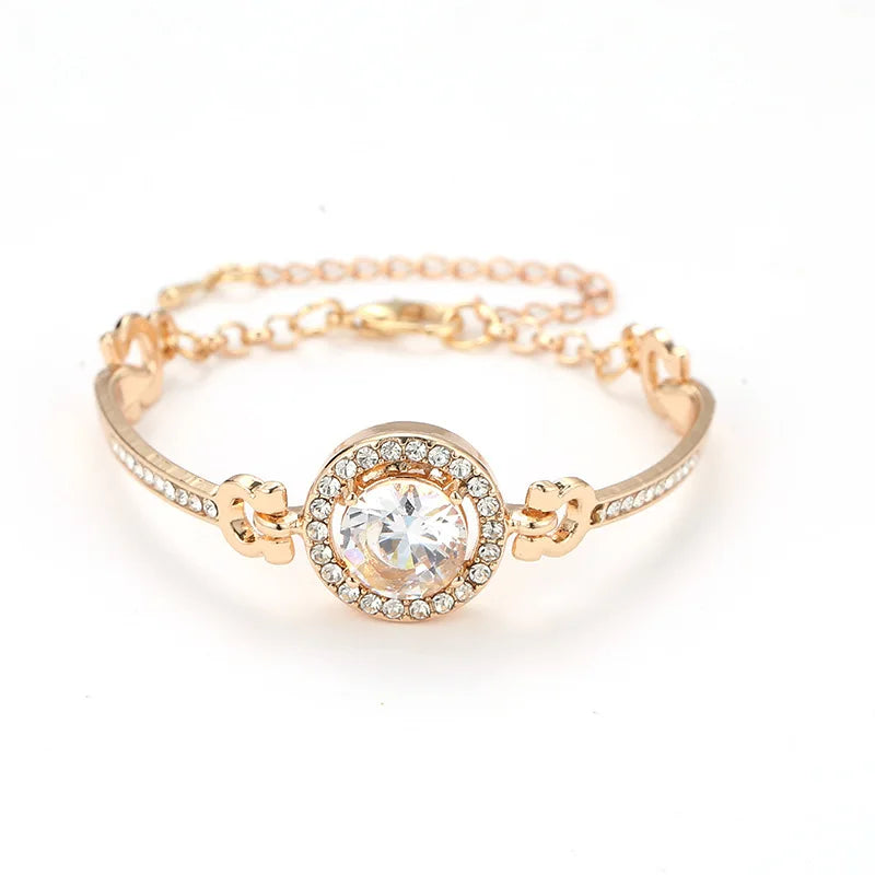 Luxury AAA Zircon Opal Clover Adjustable Bracelet