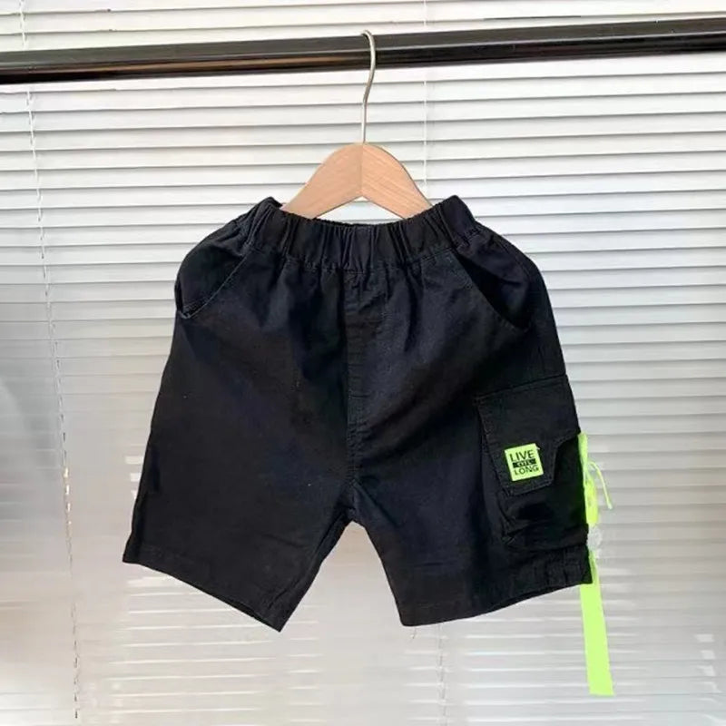 Boys Thin Cotton Split Summer Pants