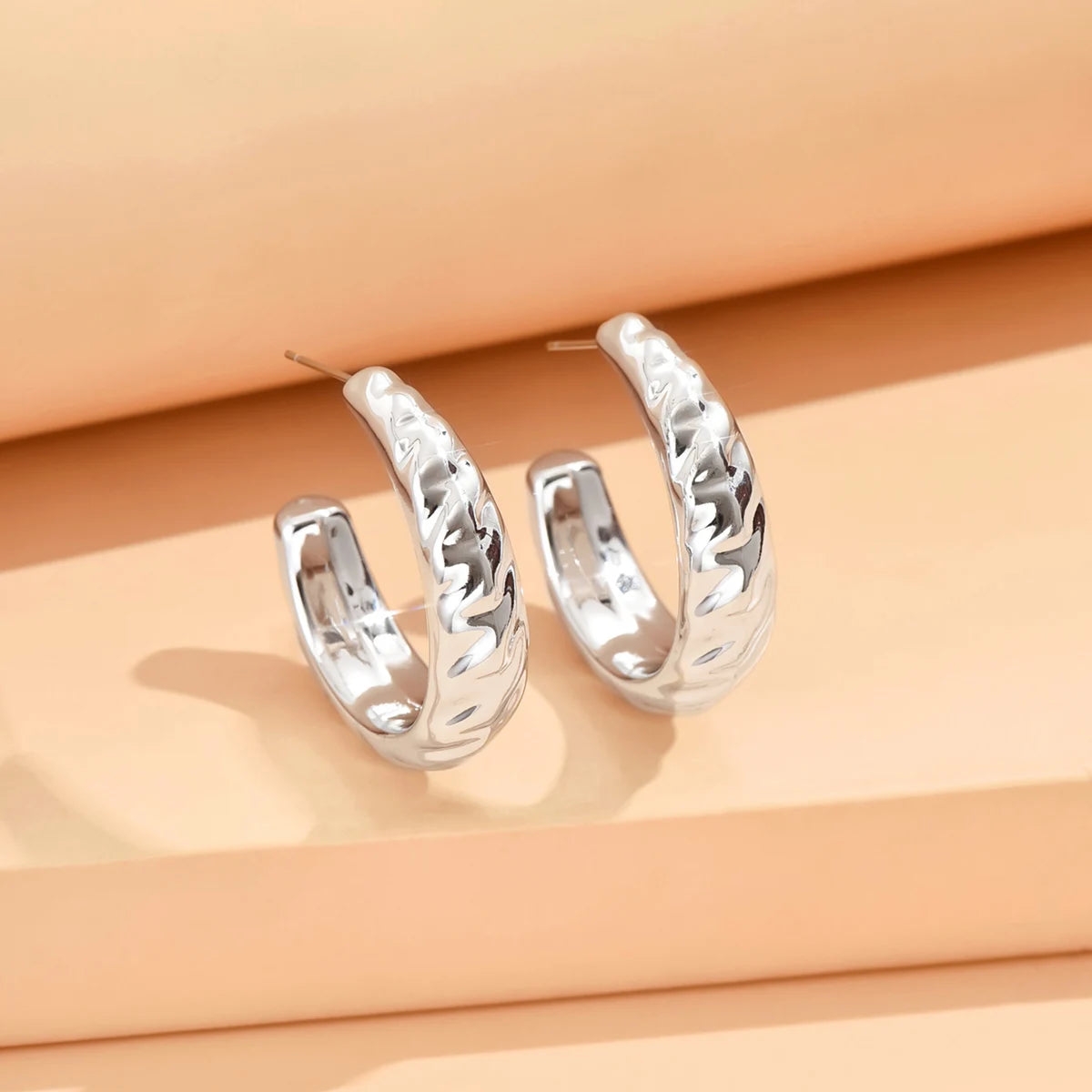 Geometric Irregular Metallic Earrings
