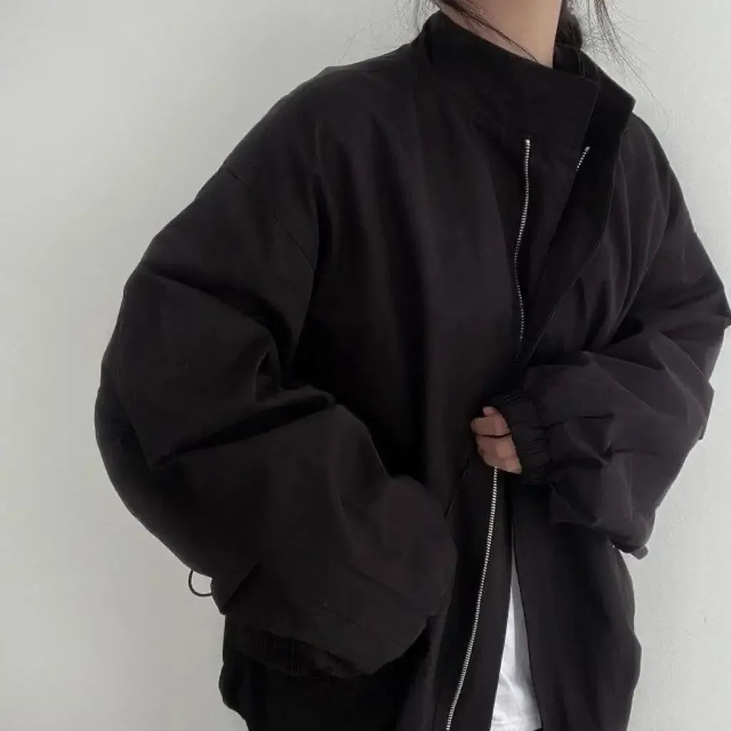 Trendy Women's Baseball Style Jacket