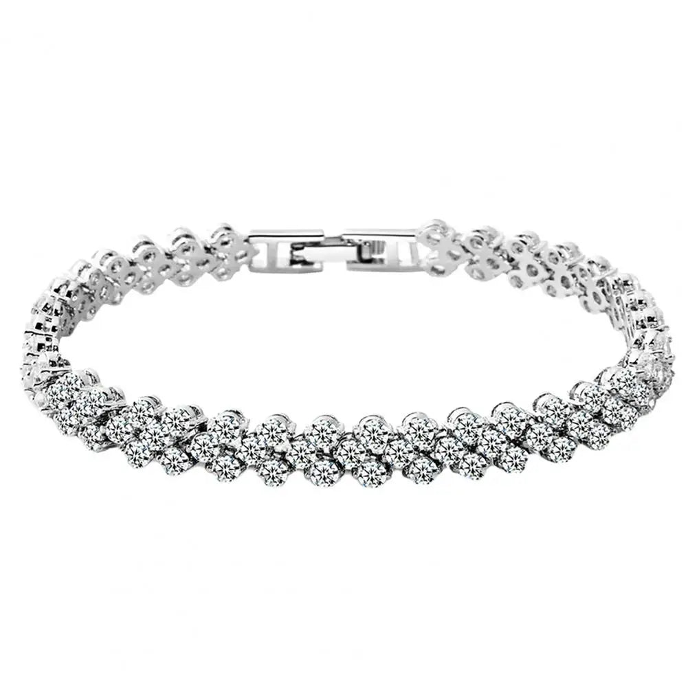 Elegant Cubic Zirconia Inlaid Bracelet