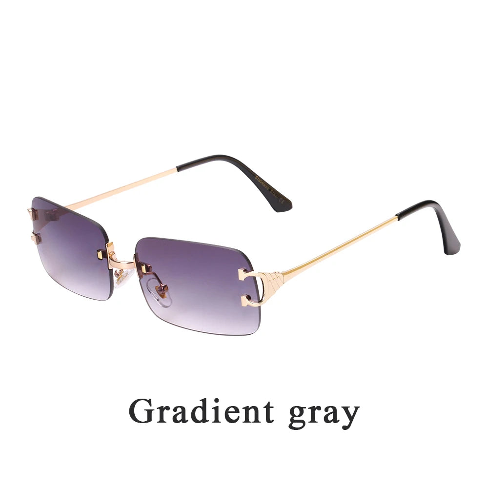 Ruiao 2025 Rimless Square UV400 Sunglasses