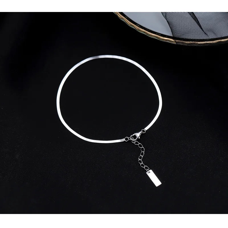 Simple Blade Chain Anklet for Women