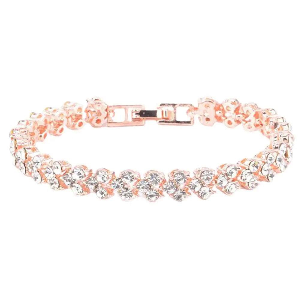 Elegant Cubic Zirconia Inlaid Bracelet