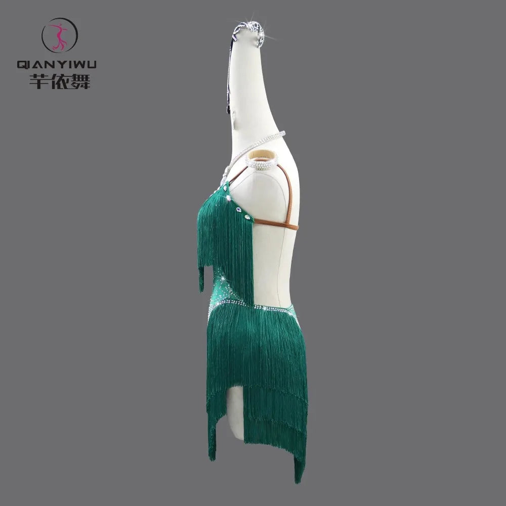 Sexy Latin Dress Women Elegant Dancewear Line Dance Practice Clothes Prom Sport Suit Ballroom Stage Outfit Parties Party Costume