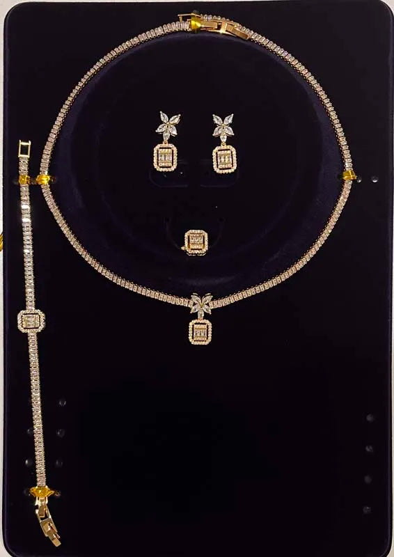 HADIYANA Cubic Zirconia Jewelry Set