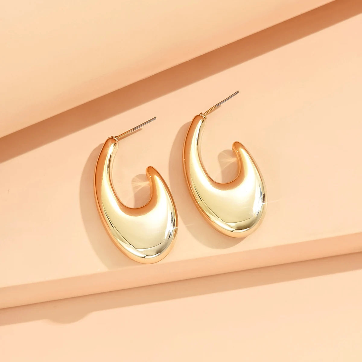 Geometric Irregular Metallic Earrings