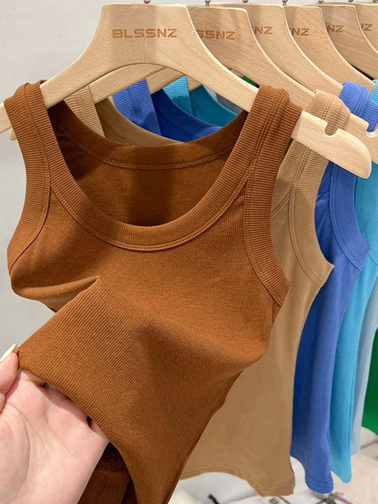 Women’s Ribbed Round Neck Tank Top