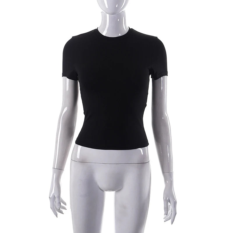 2023 Women's Solid Crop T-Shirt