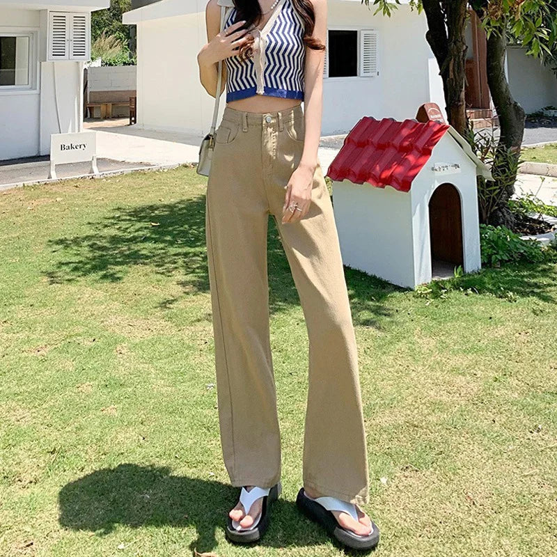 Loose Straight High-Waist Jeans