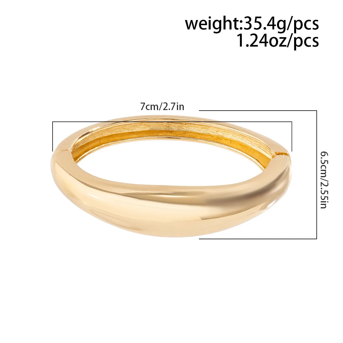 Minimalist Round Bangle Bracelet for Women