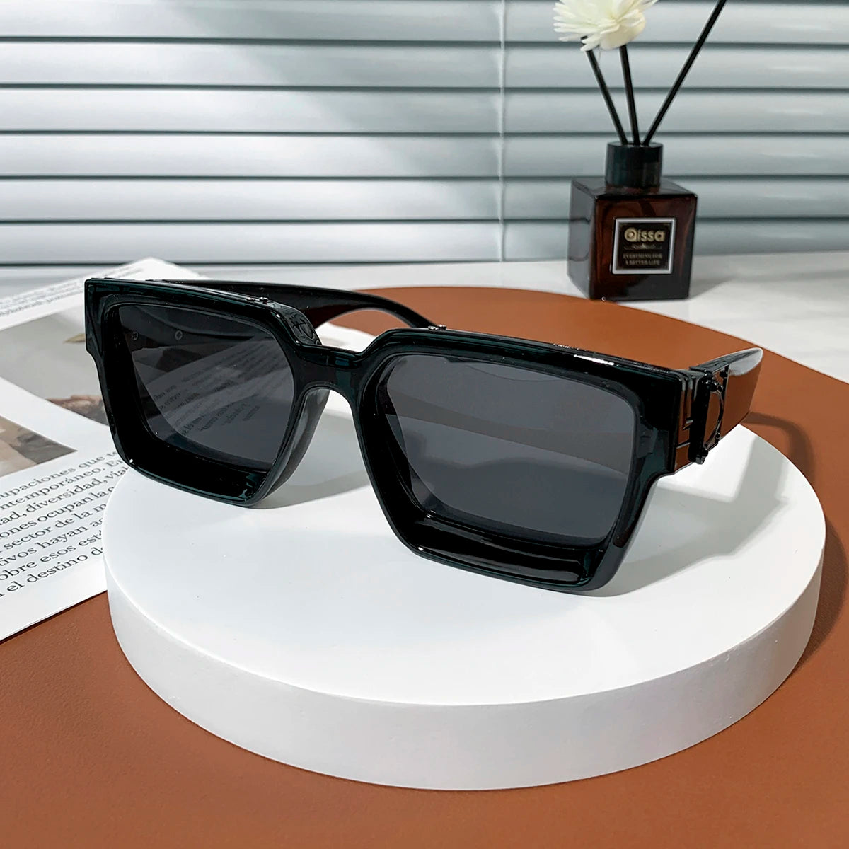 Ruiao Retro Black Luxury Sunglasses 2024