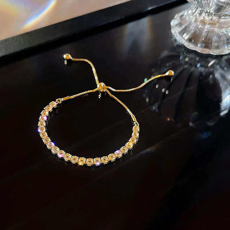 Luxury AAA Zircon Opal Clover Adjustable Bracelet