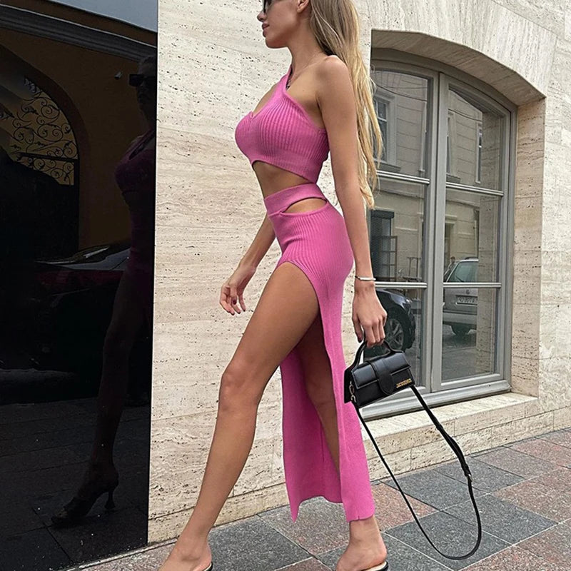 Summer women's fashion temperament slim fit sexy spicy girl outfit