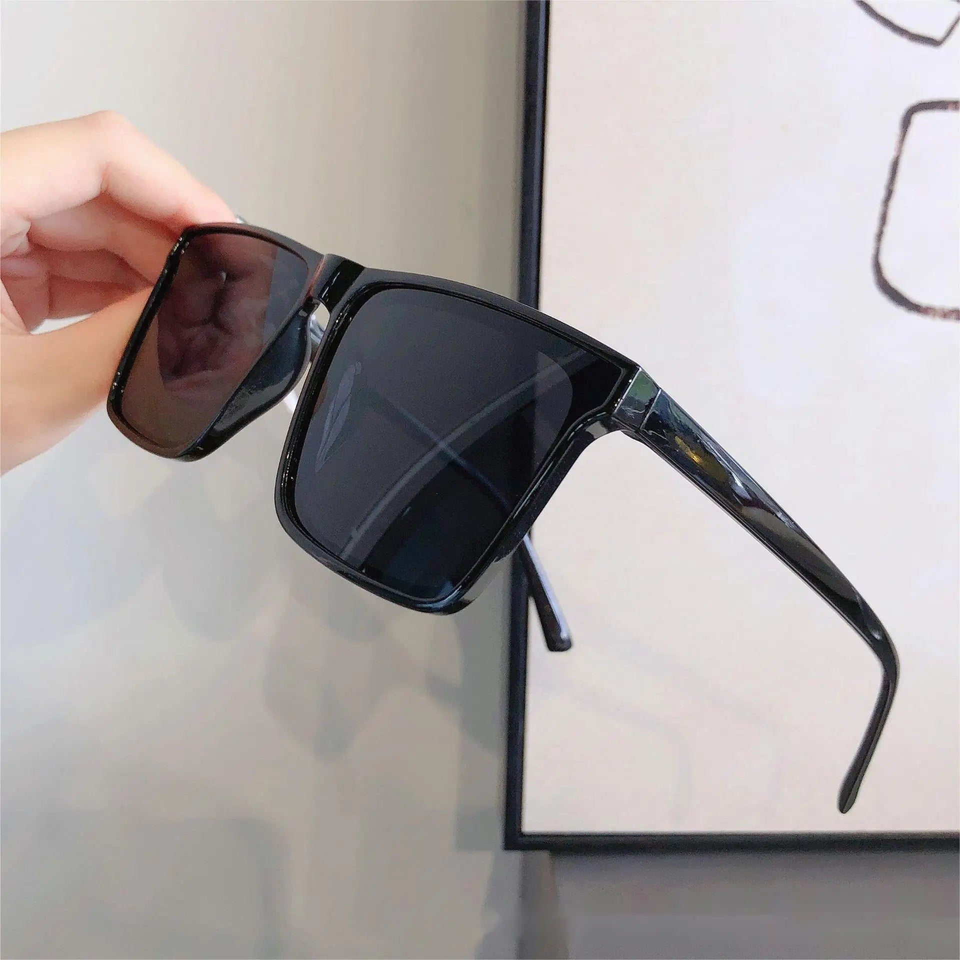New Men's Anti-UV Driving Sunglasses Concave Frame