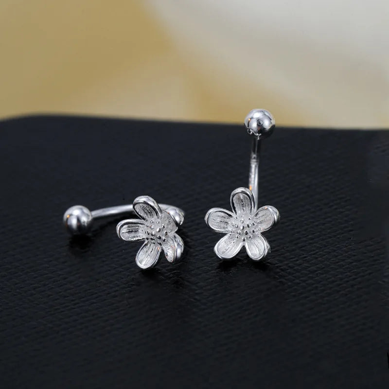 925 Sterling Silver Flower Stud Earrings
