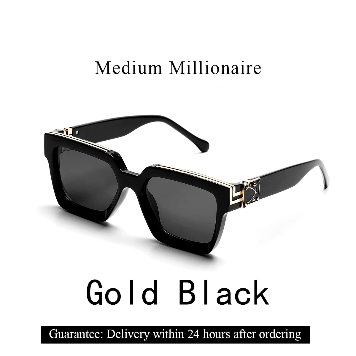 Ruiao Retro Black Luxury Sunglasses 2024