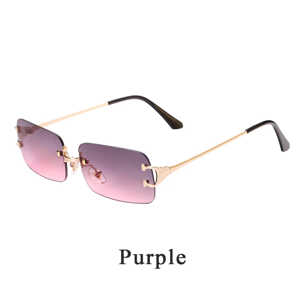 Ruiao 2025 Rimless Square UV400 Sunglasses