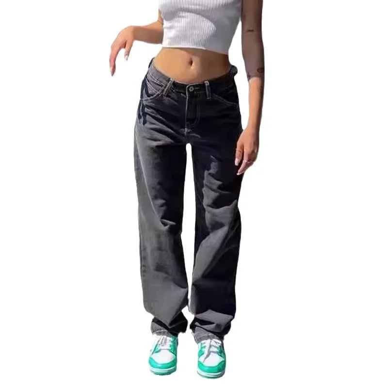 Vintage Wide Leg Ankle Length Jeans