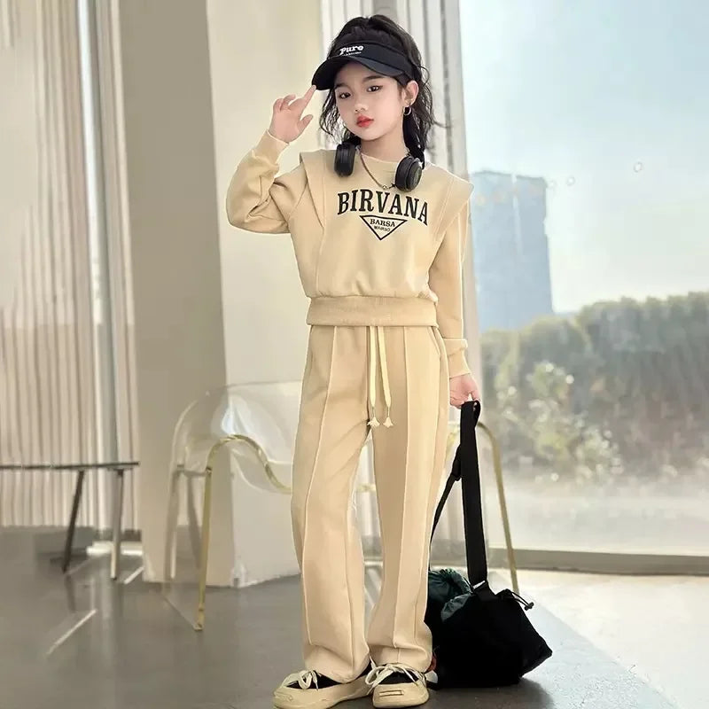 Spring Autumn Casual Sports Suit for Girls