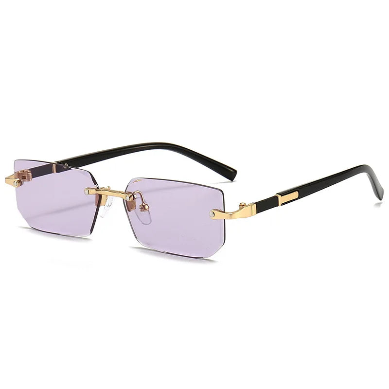 Rimless Classic Square Sunglasses