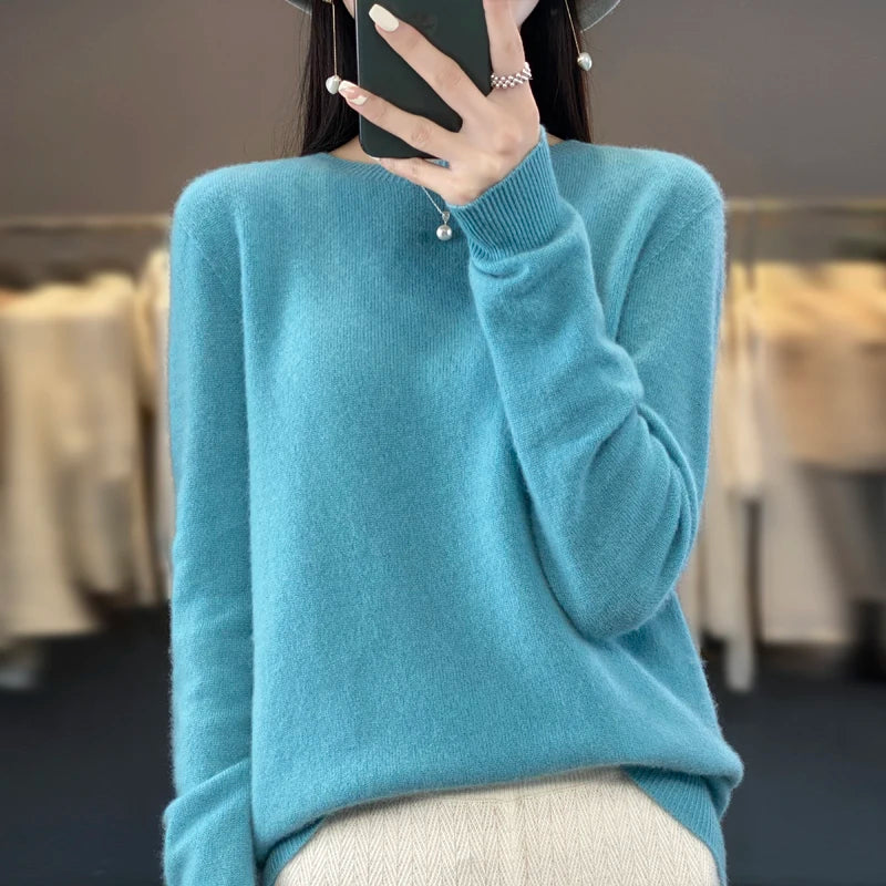 100% Merino Wool Cashmere Sweater for Women