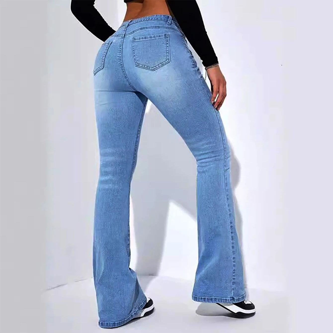 High-Waist Stretch Micro-La Jeans