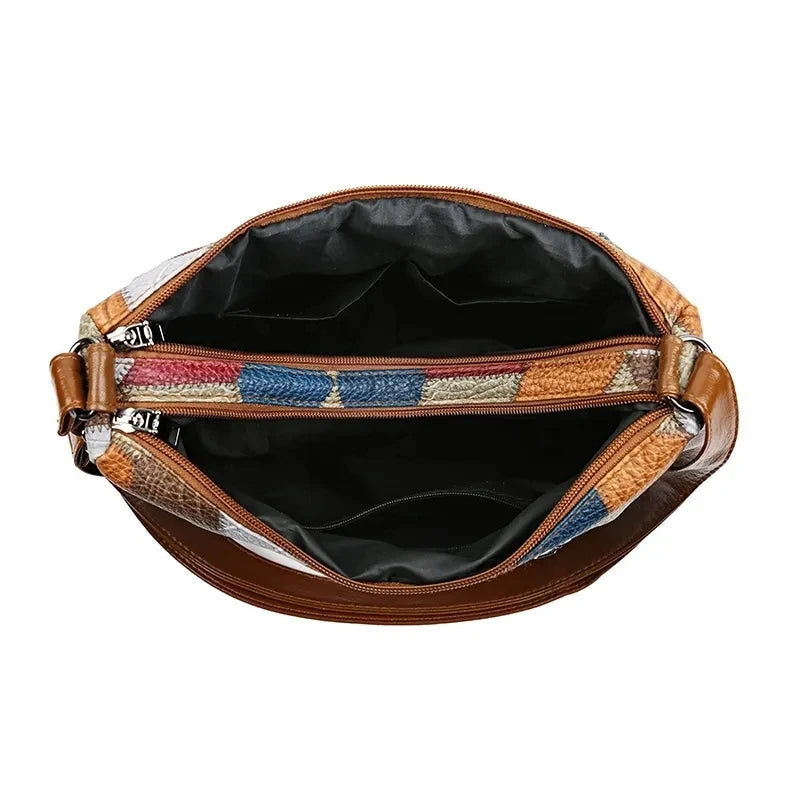 Elegant Vintage Multi-pocket Crossbody Bag