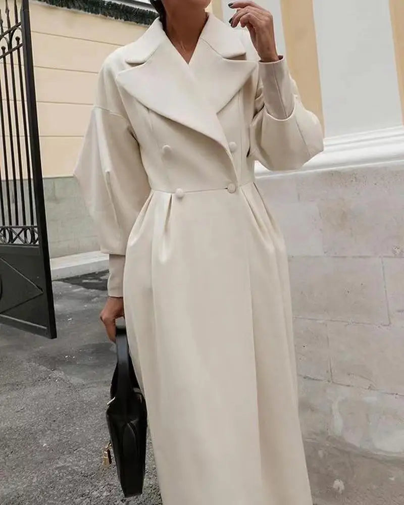 Winter Coat for Women Elegant Lantern Sleeve