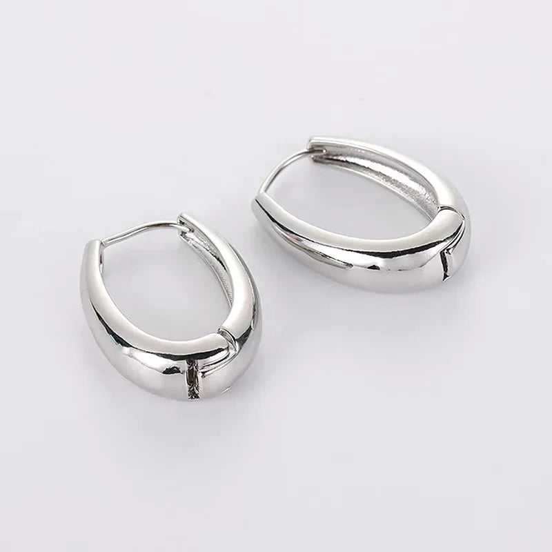 Vintage Round Stud Earrings 18K Gold Plated