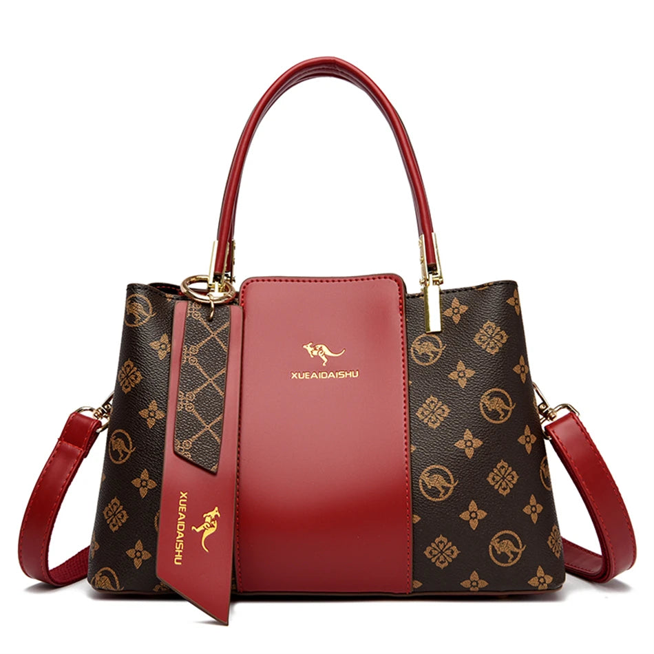 Luxury Print Leather Women’s Shoulder Bag
