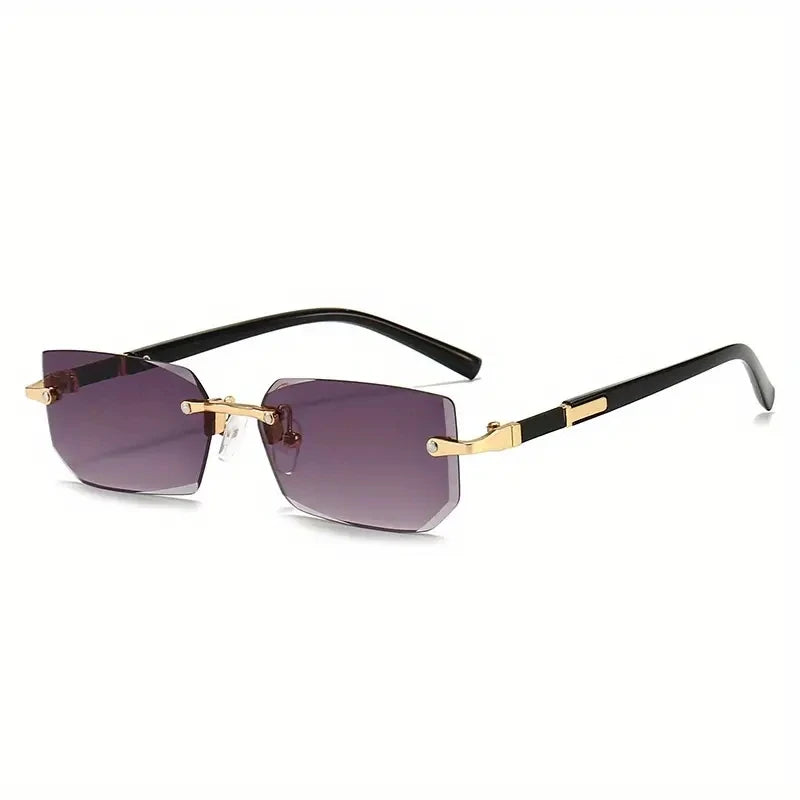 Rimless Rectangle Sunglasses for Men & Women