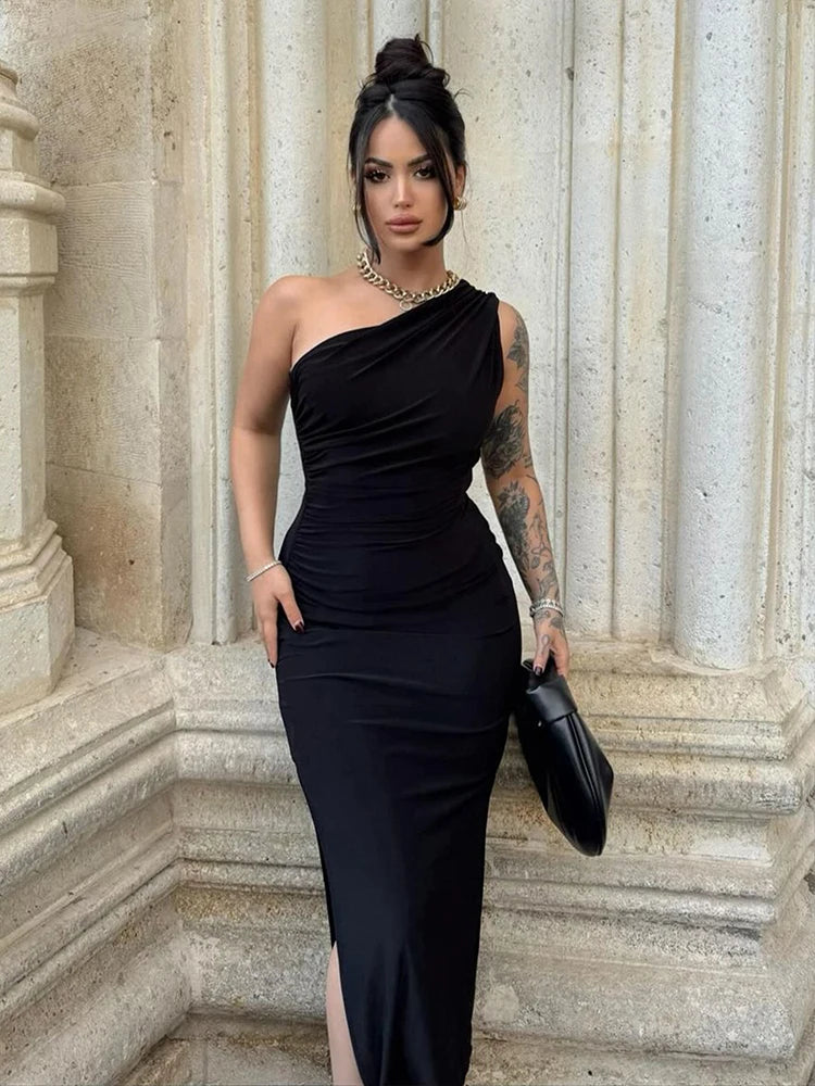 Summer Women' Maxi Dresses Sexy Split Fashion Sleeveless Backless Slim Dress